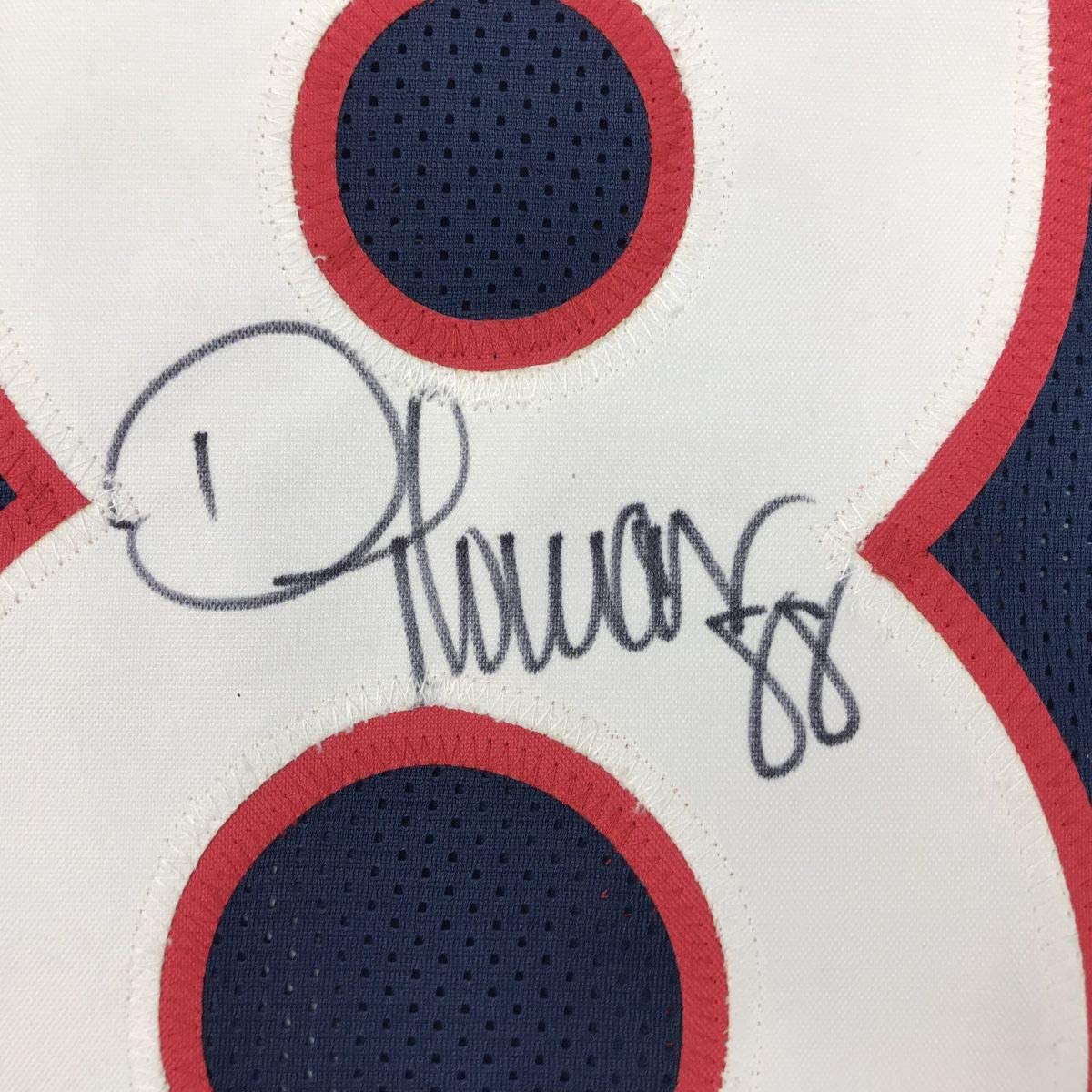 Autographed/Signed Demaryius Thomas Houston Blue Football Jersey JSA COA