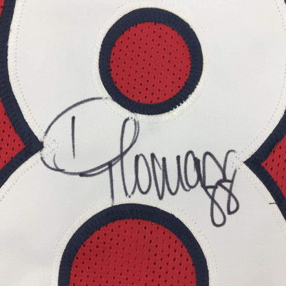 Autographed/Signed Demaryius Thomas Houston Red Football Jersey JSA COA