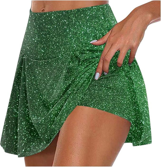 Women's Tennis Skirt Athletic Stretchy Skirt Tummy Control High Waisted Elastic Sports Golf Skorts