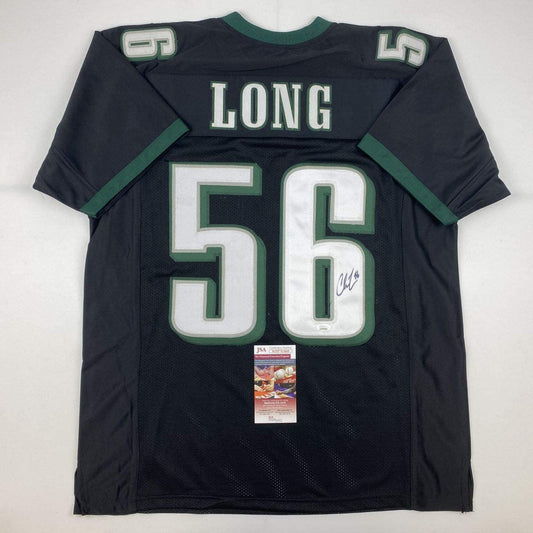 Autographed/Signed Chris Long Philadelphia Black Football Jersey JSA COA