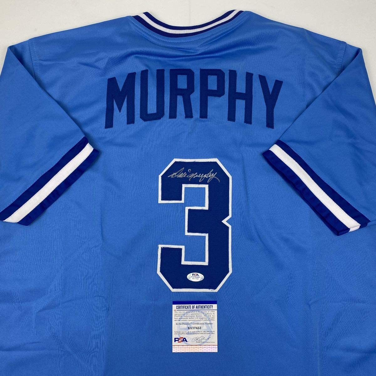 Autographed/Signed Dale Murphy Atlanta Light Blue Baseball Jersey PSA/DNA COA