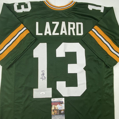Autographed/Signed Allen Lazard Green Bay Green Football Jersey JSA COA