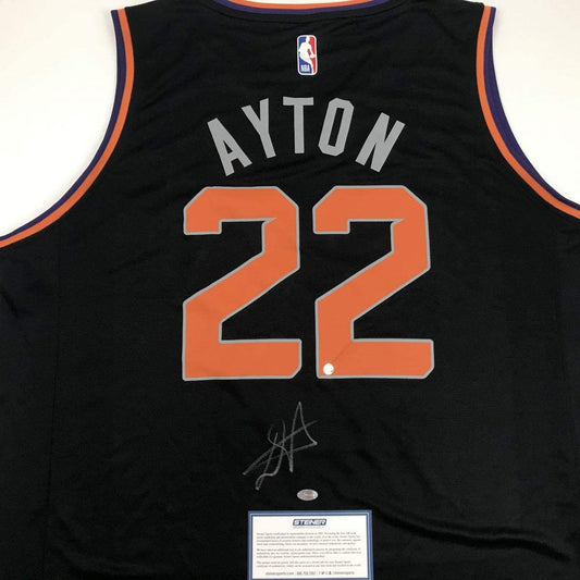 Autographed/Signed DeAndre Ayton Phoenix Black Basketball Jersey Steiner Sports COA