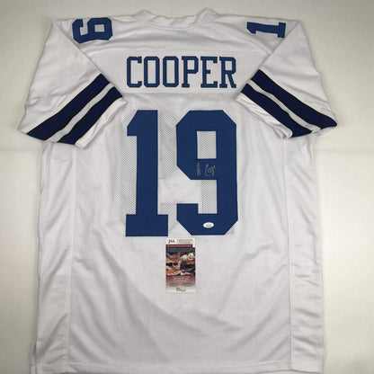 Autographed/Signed Amari Cooper Dallas White Football Jersey JSA COA
