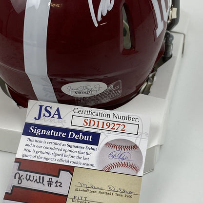 Autographed/Signed Patrick Surtain II Alabama Crimson Tide Mini College Football Helmet JSA COA
