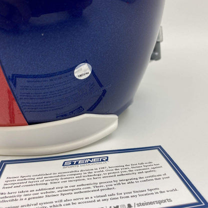 Autographed/Signed Eli Manning 2x SB MVP New York Giants Full Size FS F/S Replica Football Helmet Steiner Sports COA