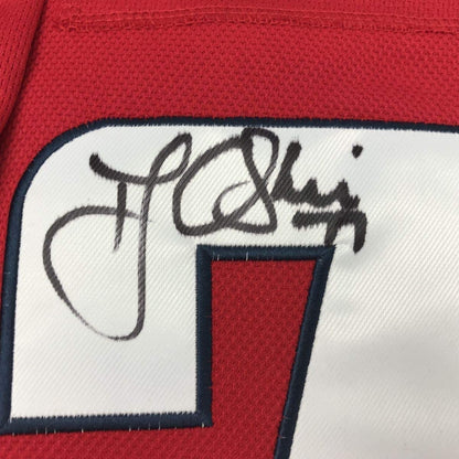 Framed Autographed/Signed TJ T.J. Oshie 35x39 Washington Red Hockey Jersey JSA COA