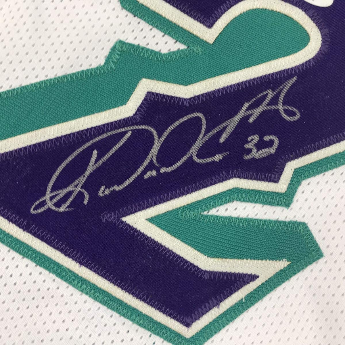 Autographed/Signed Karl Malone Utah White Basketball Jersey PSA/DNA COA