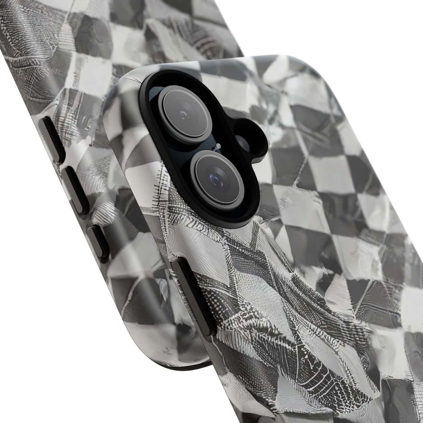 Abstract Checker Print Tough Phone Case