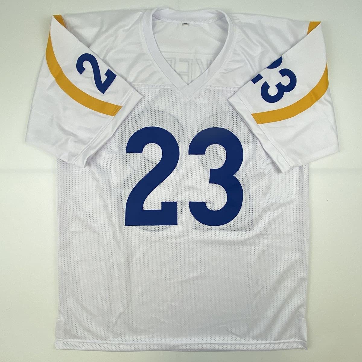 Autographed/Signed Cam Akers Los Angeles LA White Football Jersey JSA COA