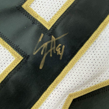 Autographed/Signed Cameron Cam Jordan New Orleans White Football Jersey JSA COA