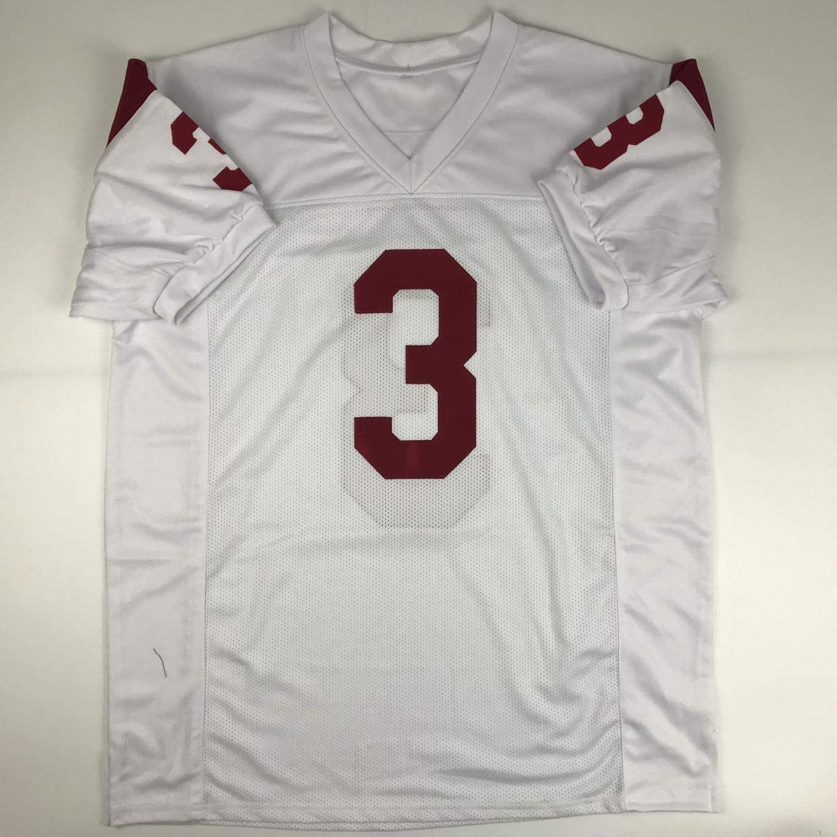 Autographed/Signed Carson Palmer Heisman 02 USC Southen Cal White College Football Jersey Beckett BAS COA
