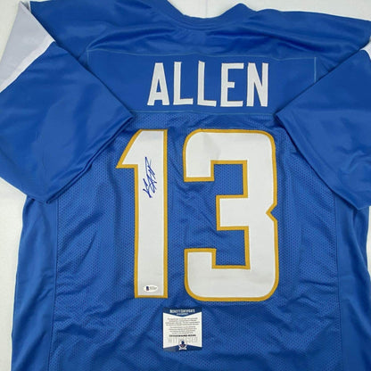 Autographed/Signed Keenan Allen Los Angeles LA Powder Blue Football Jersey Beckett BAS COA