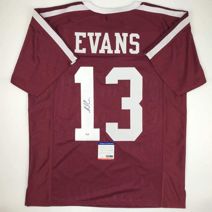 Autographed/Signed Mike Evans Texas A&M Maroon College Football Jersey PSA/DNA COA