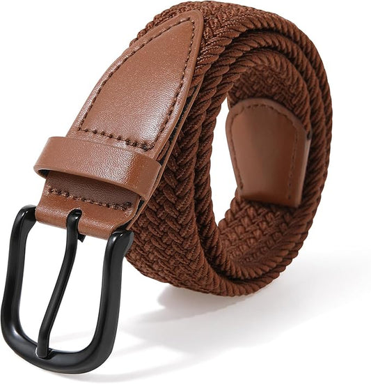 Kajeer Kids Belt for Boy, Stretch Braide Toddler Belt Pin Buckle Elastic Woven PU Golf Toddler Youth Belt for Casual