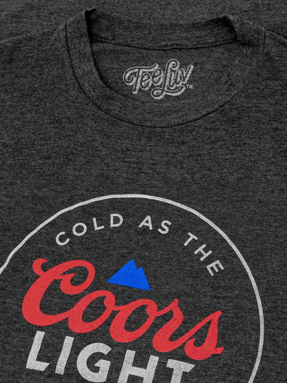 Coors Light Cold as the Rockies Beer T-Shirt - Charcoal Gray