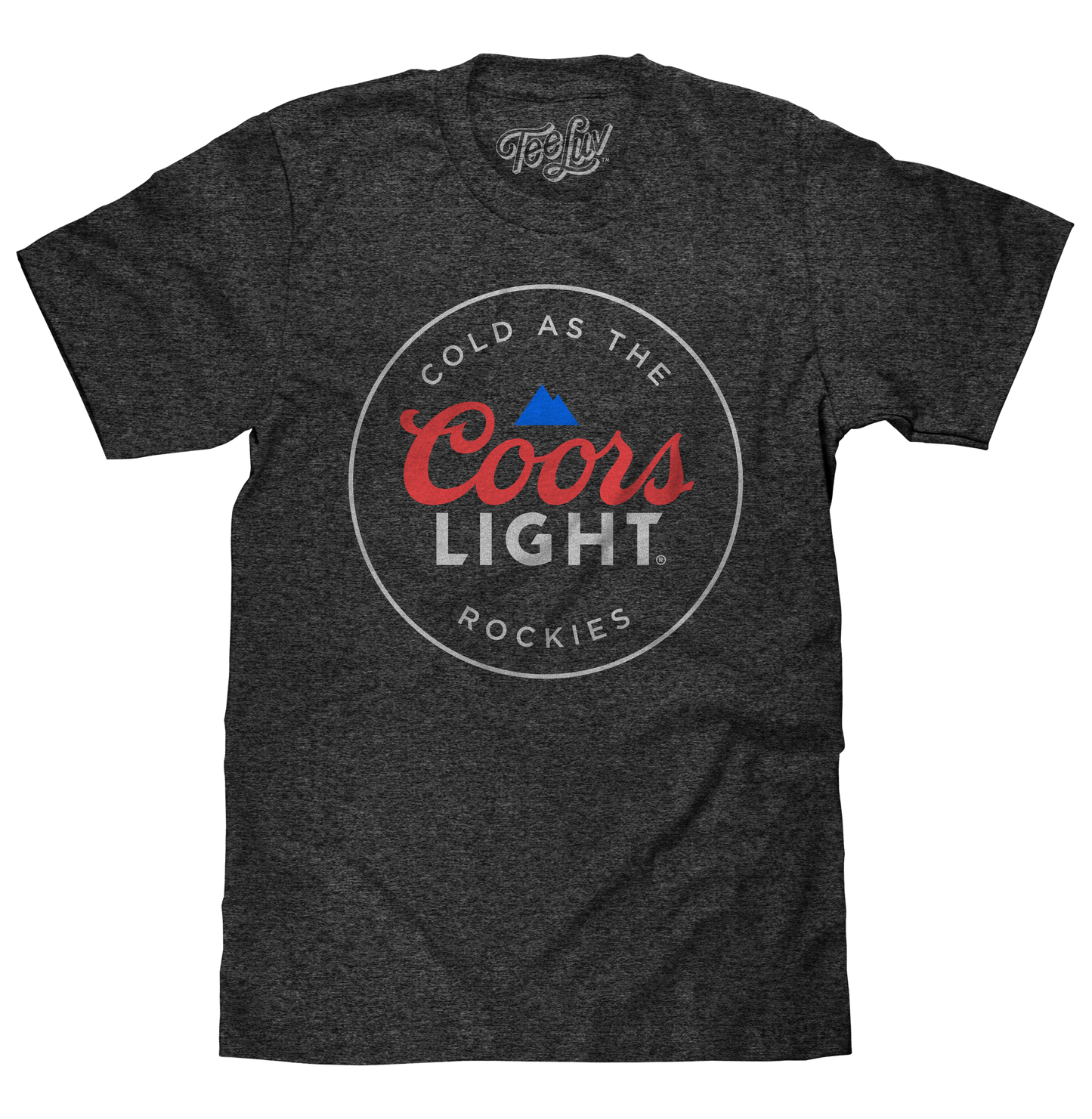 Coors Light Cold as the Rockies Beer T-Shirt - Charcoal Gray