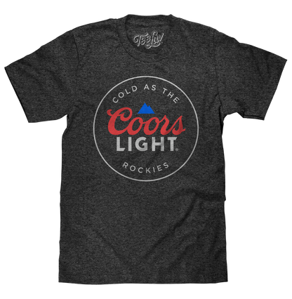 Coors Light Cold as the Rockies Beer T-Shirt - Charcoal Gray