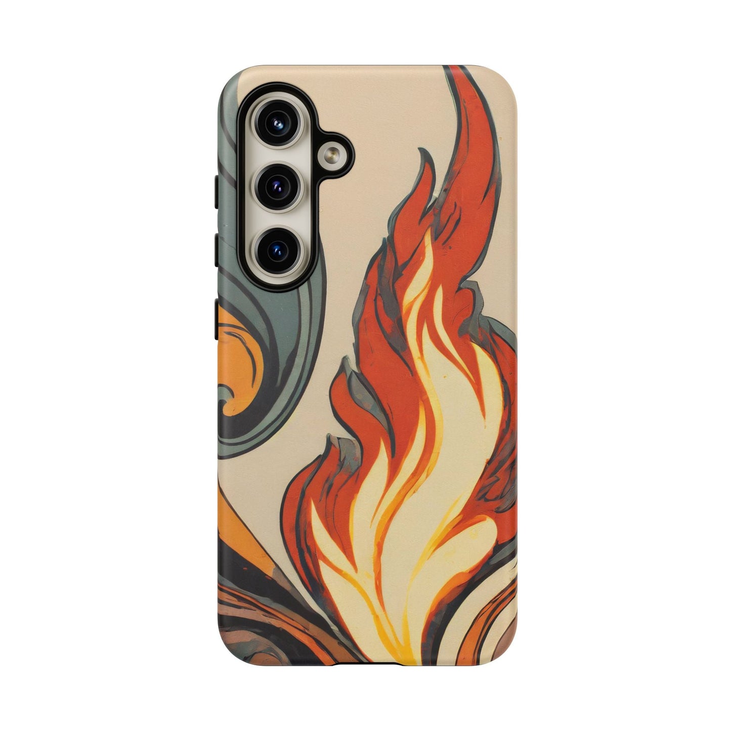 Artistic Flames Abstract Tough Phone Case