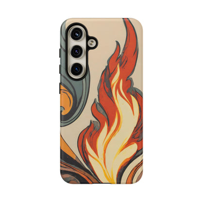 Artistic Flames Abstract Tough Phone Case