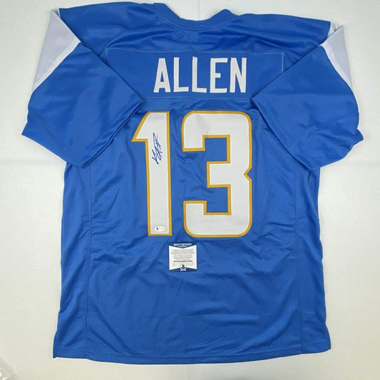 Autographed/Signed Keenan Allen Los Angeles LA Powder Blue Football Jersey Beckett BAS COA