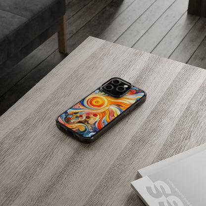 Colorful Abstract Swirl Clear Phone Case