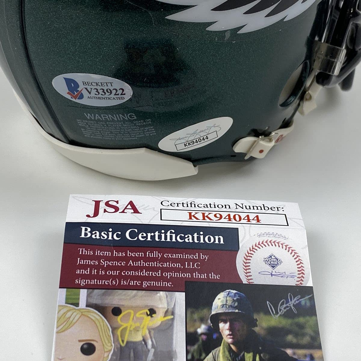 Autographed/Signed Brandon Graham 2010 1st Round Pick Philadelphia Eagles Mini Football Helmet JSA COA