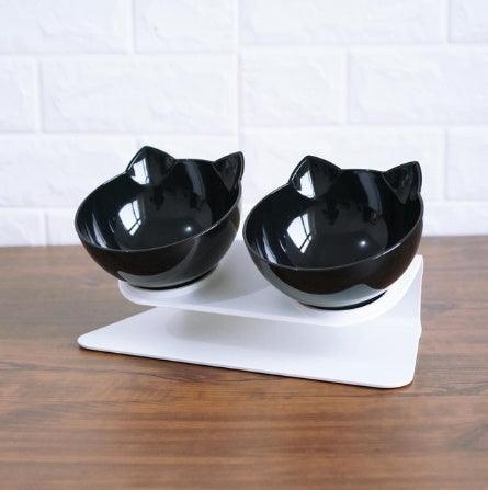 Cat Inclined Transparent Feeding Bowls