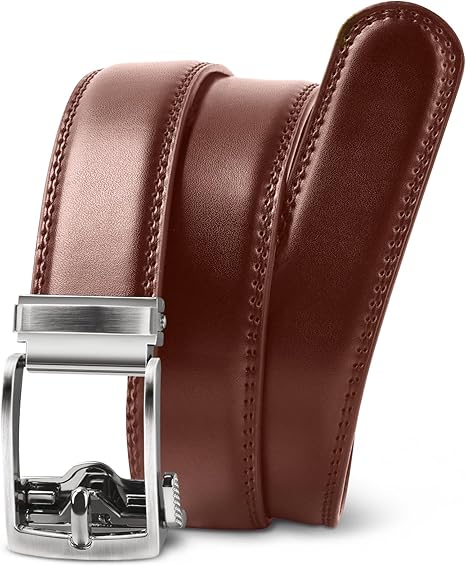 Boys' Belt Leather Easy-Release, Kids Ratchet Dress Belt 1äó� Width For Formal and Everyday Wear.