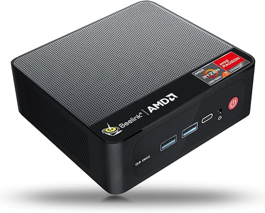 Beelink SER5 Mini PC AMD Ryzen 7 5850U(7nm, 8C/16T, up to 4.4GHz), Mini Computer with 16GB DDR4 RAM 500GB M.2 SSD Dual LAN, Support 4K Three Screen Display/HDMI+DP+Type-C/WiFi6/BT5.2/HTPC/Micro PC