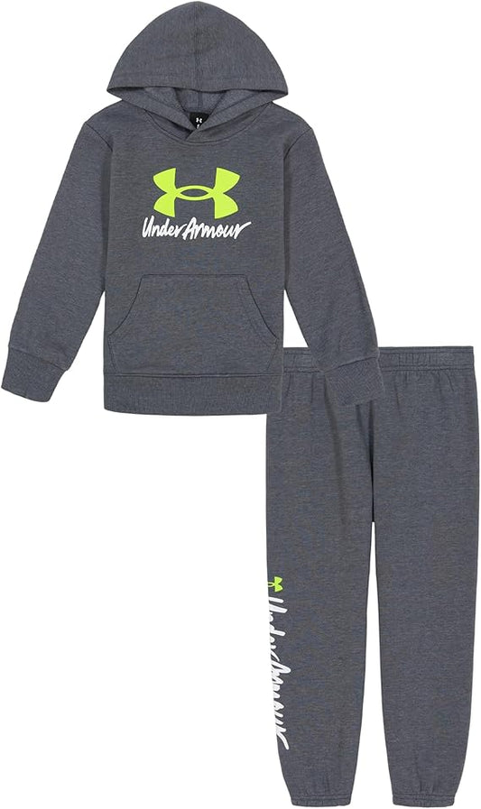 Under Armour UA BIG LOGO SCRPT HOODIE SET, Pitch Gray Script, 7