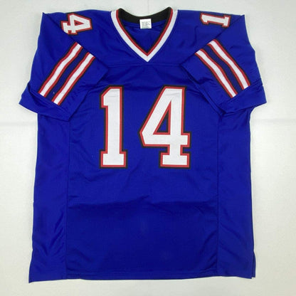 Autographed/Signed Stefon Diggs Buffalo Blue Football Jersey Beckett BAS COA