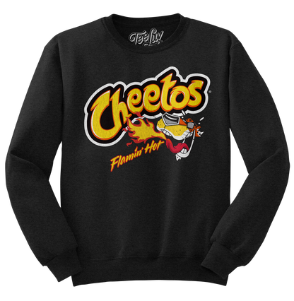 Flamin' Hot Cheetos Faded Logo Crewneck Sweatshirt - Black