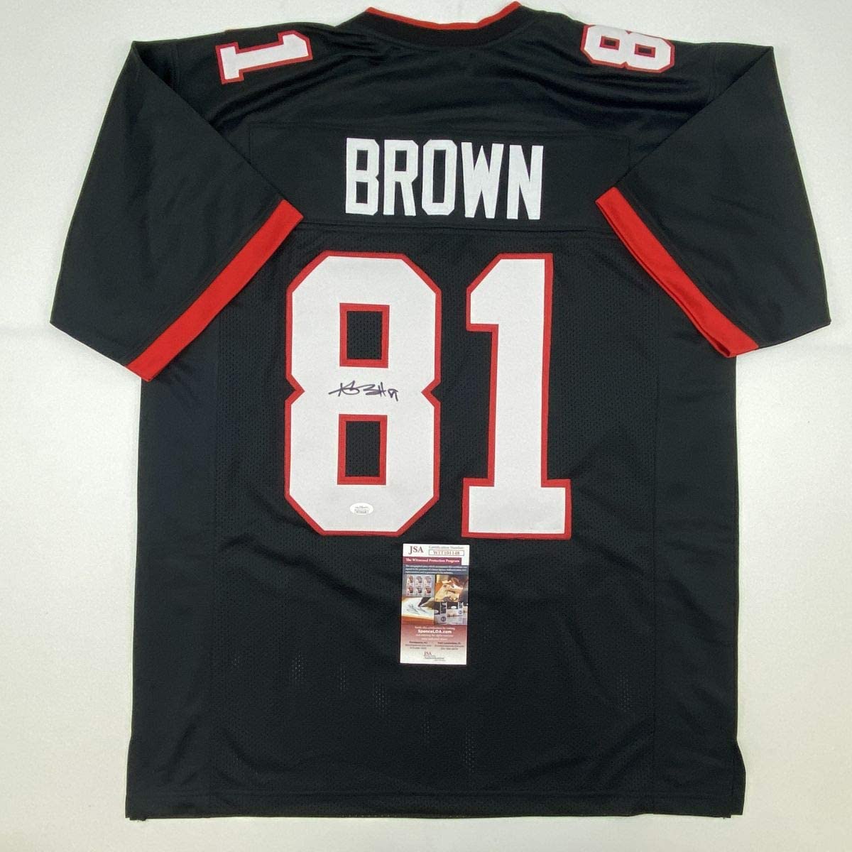 Autographed/Signed Antonio Brown Tampa Bay Black Football Jersey JSA COA