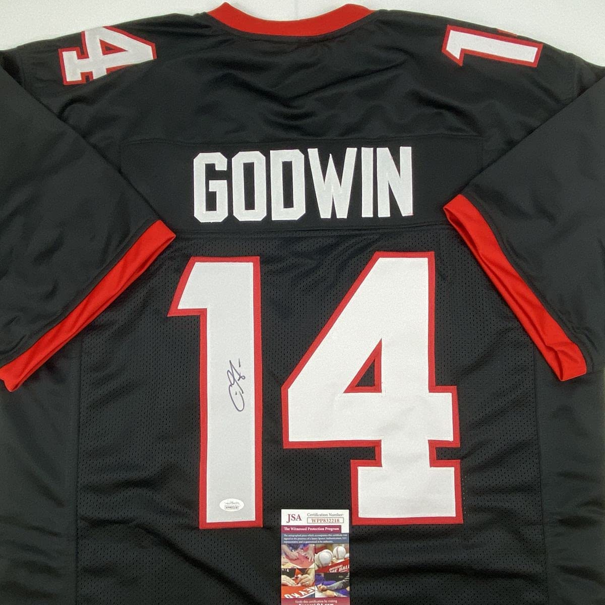 Autographed/Signed Chris Godwin #14 Tampa Bay Pewter Football Jersey JSA COA