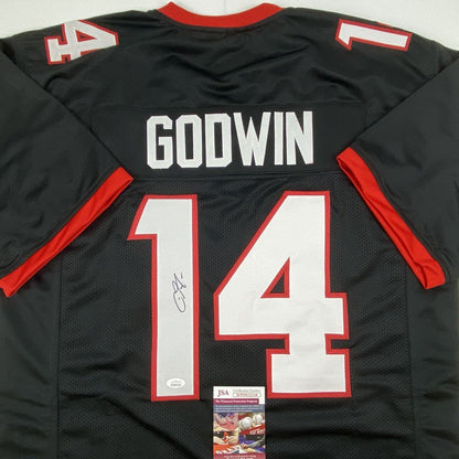 Autographed/Signed Chris Godwin #14 Tampa Bay Pewter Football Jersey JSA COA