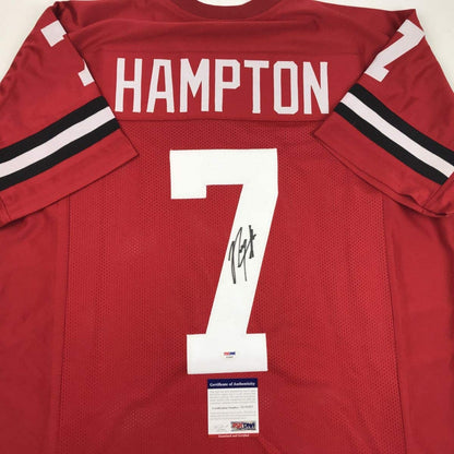 Autographed/Signed Rodney Hampton Georgia Red College Football Jersey PSA/DNA COA