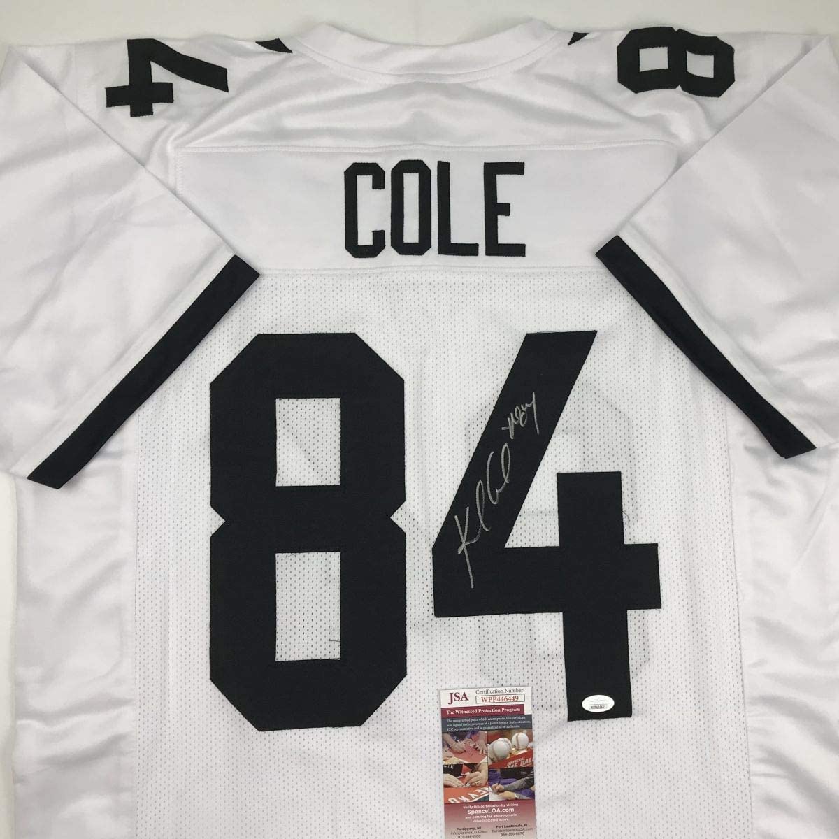Autographed/Signed Keelan Cole Jacksonville White Football Jersey JSA COA