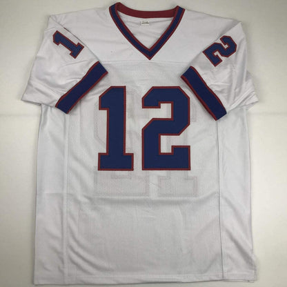 Autographed/Signed Jim Kelly Buffalo White Football Jersey JSA COA