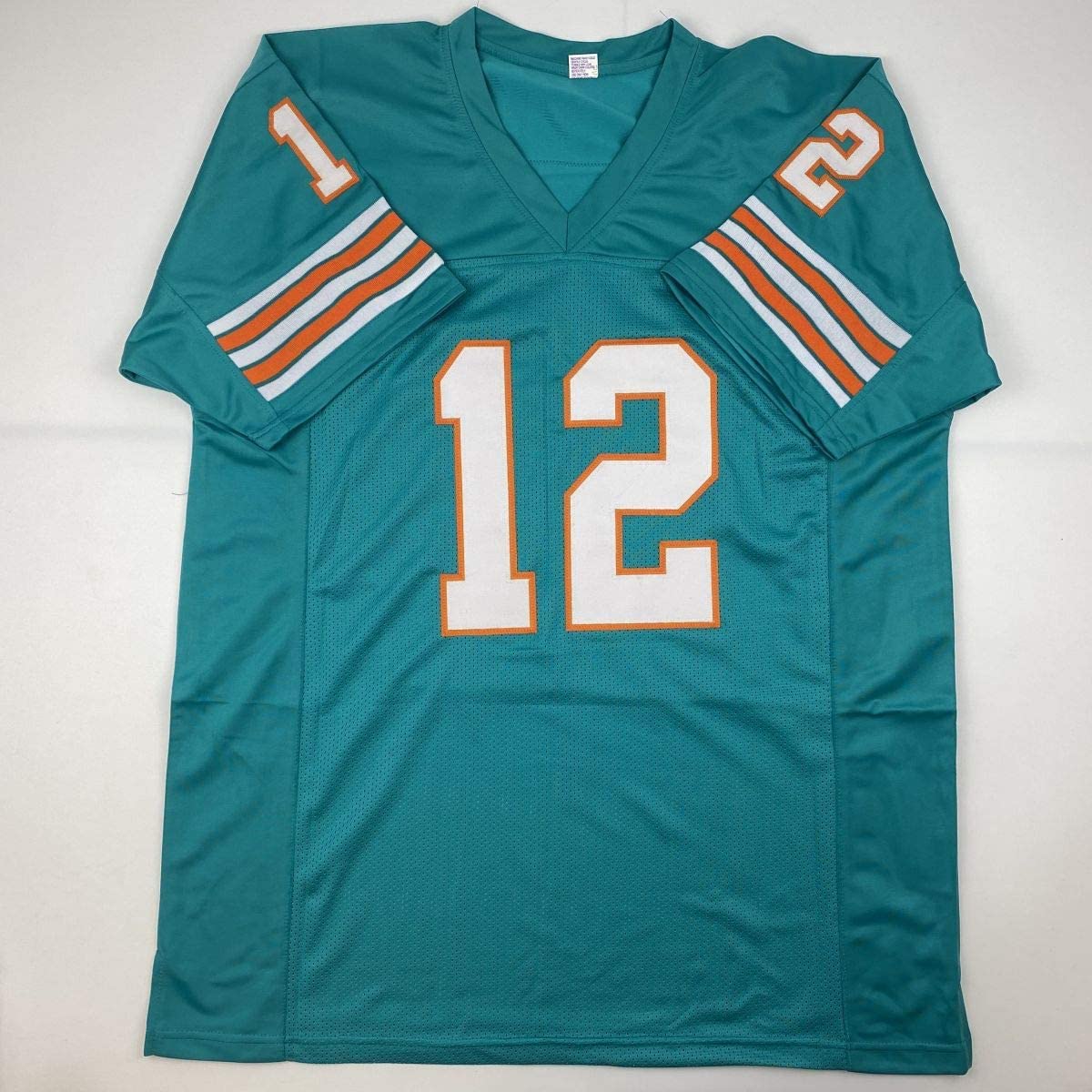 Autographed/Signed Bob Griese Miami Teal Football Jersey JSA COA