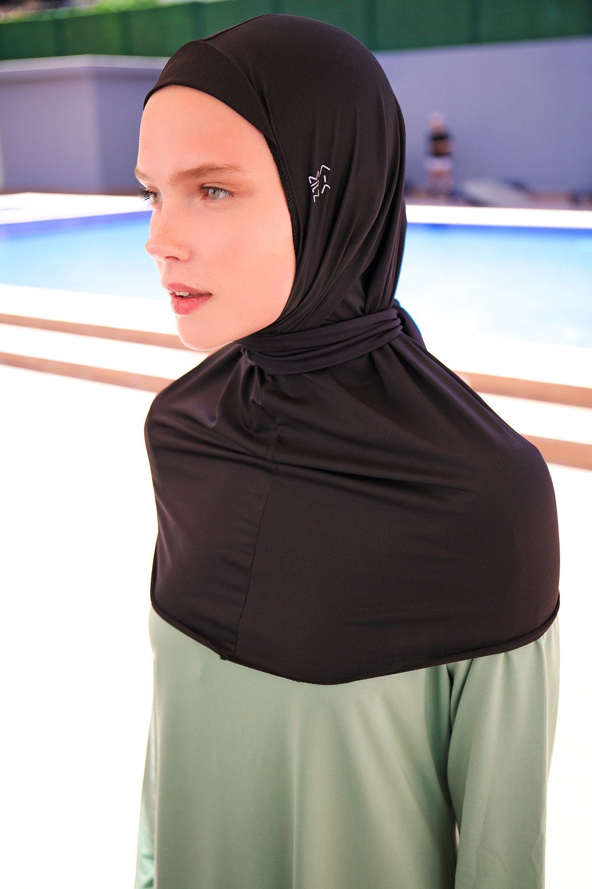 Black Tied Scarf Bonnet B2396