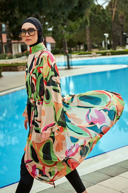 Colourful Pareo Kimono P2414