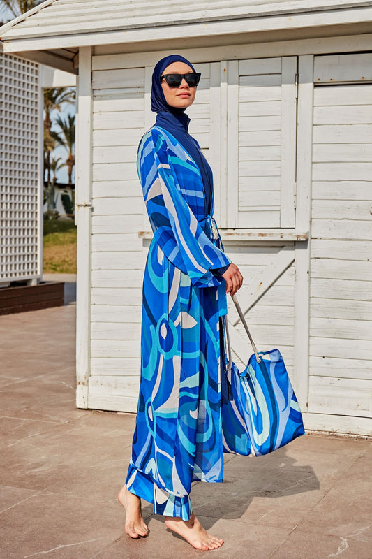 Blue Pareo Kimono P2403