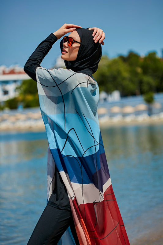 Colourful Pareo Kimono P2340