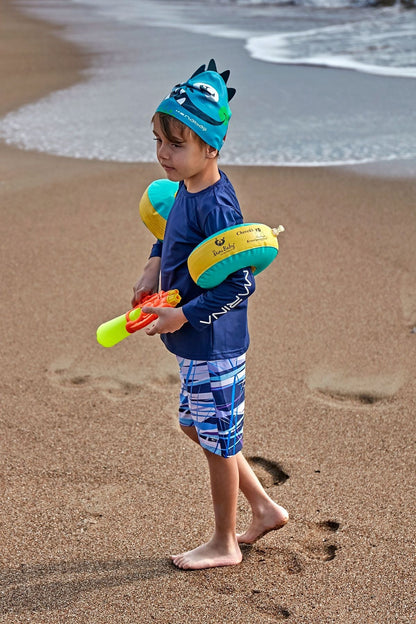 Lycra Navy Boys Swim Shirts T2451