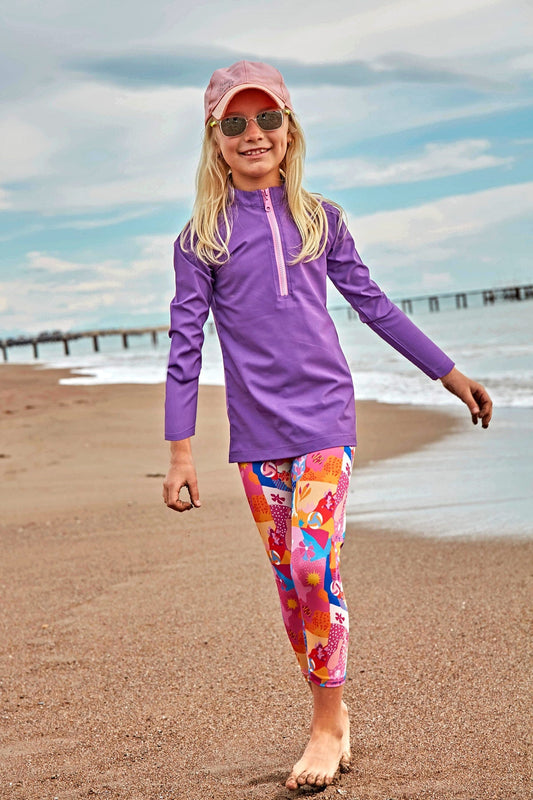 Woven Purple Girls Swimwear K2408