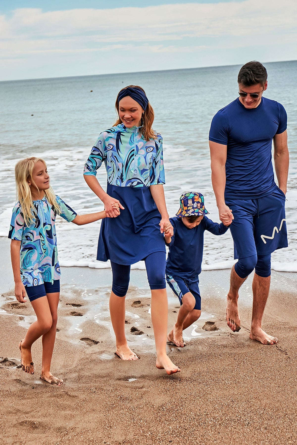 Woven Navy Half Coverage Swimsuit M2460