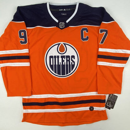 Autographed/Signed Connor McDavid Edmonton Orange Hockey Jersey Beckett BAS COA