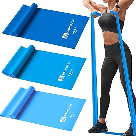 Resistance Bands, Professional Long Non-Latex Elastic Stretch Bands, Exercise Bands for Physical Therapy, Yoga, Pilates, Rehab, at-Home or The Gym Workouts, Strength Training