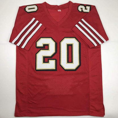 Autographed/Signed Garrison Hearst San Francisco Red Stat Football Jersey PSA/DNA COA